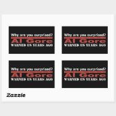 Al Gore waarschuwde ons Rechthoekige Sticker (Vel)