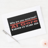 Al Gore waarschuwde ons Rechthoekige Sticker (Envelop)