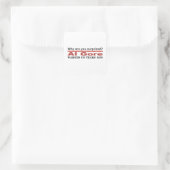 Al Gore waarschuwde ons Vierkante Sticker (Tas)