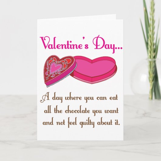 Al Grappig Citaat Valetine van de Chocolade Feestdagen Kaart (Voorkant)
