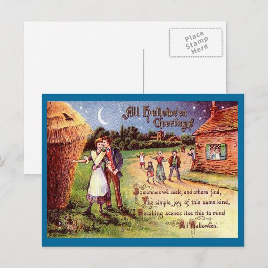  Al Halloween Greeting Couple Briefkaart (Voorkant / Achterkant)