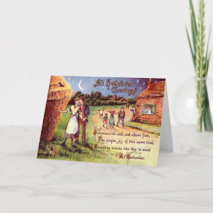 Al Halloween Greeting Couple Kaart