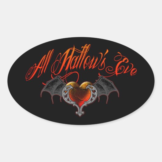 Al Hallow's Eve Ovale Sticker (Voorkant)