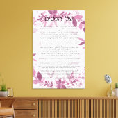 Al HaNisim Hanukkah Prayer in het Hebreeuws en het Canvas Afdruk (Insitu (Woonkamer))