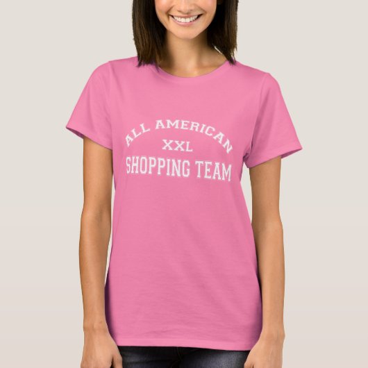 Al het Amerikaanse winkelteam T-shirt (Voorkant)