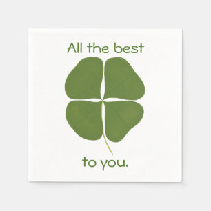 Al het beste, Shamrock Four Leaf Clover Napkins Servet
