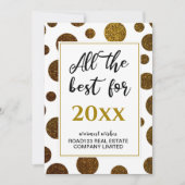 Al het beste voor de moderne gouden zwarte zaken L Feestdagenkaart (Voorkant)