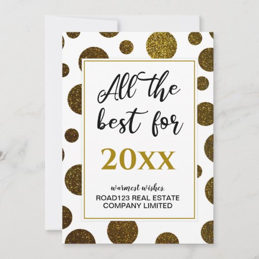 Al het beste voor de moderne gouden zwarte zaken L Feestdagenkaart (Voorkant)
