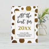 Al het beste voor de moderne gouden zwarte zaken L Feestdagenkaart (Staand voorkant)