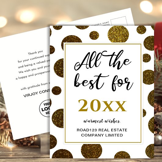 Al het beste voor het nieuwe jaar bedrijf Modern G Briefkaart