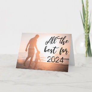 Al het beste voor het nieuwe jaar minimalistische  feestdagen kaart