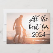 Al het beste voor het nieuwe jaar minimalistische  feestdagenkaart (Voorkant)