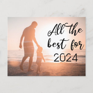 Al het beste voor het nieuwe jaar minimalistische feestdagenkaart