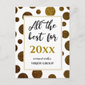 Al het beste voor Nieuwjaar Business Photo Gold Briefkaart (Voorkant)