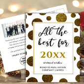 Al het beste voor Nieuwjaar Business Photo Gold Briefkaart