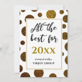 Al het beste voor zakelijk Logo Photo Modern Zwart Feestdagenkaart (Voorkant)