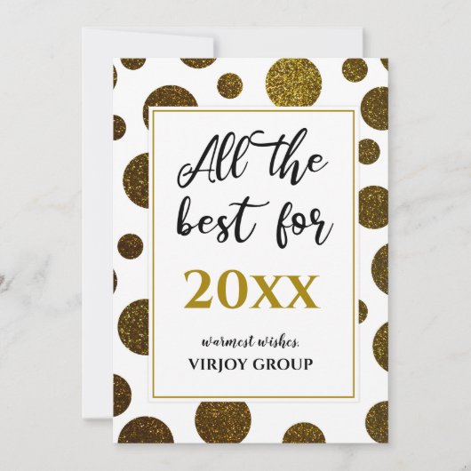 Al het beste voor zakelijk Logo Photo Modern Zwart Feestdagenkaart (Voorkant)