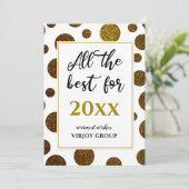 Al het beste voor zakelijk Logo Photo Modern Zwart Feestdagenkaart (Staand voorkant)