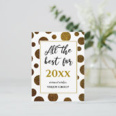 Al het beste voor zakelijke foto Logo Gold Script Feestdagenkaart (Staand voorkant)