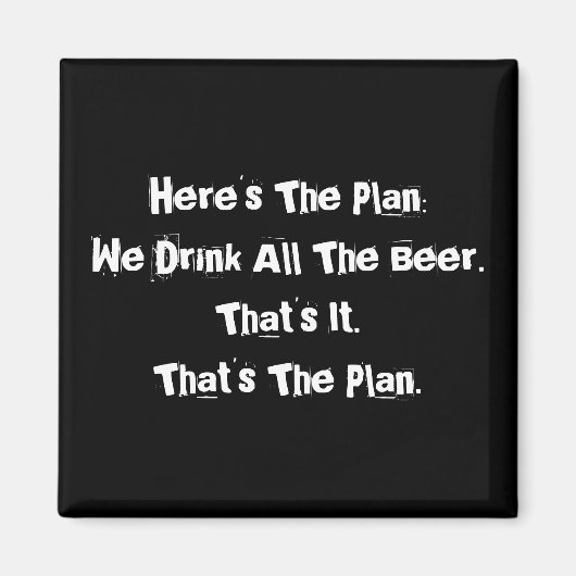 Al het bier grappig 2 inch vierkante magneet (Voorkant)