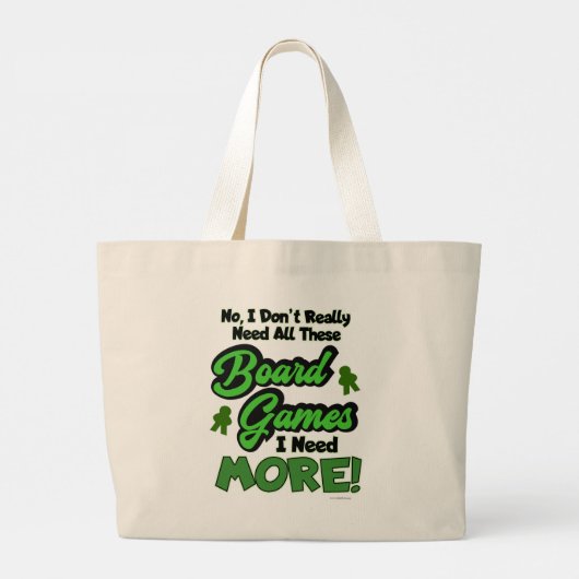 Al het Collectie van Funny Boardgame Grote Tote Bag (Achterkant)