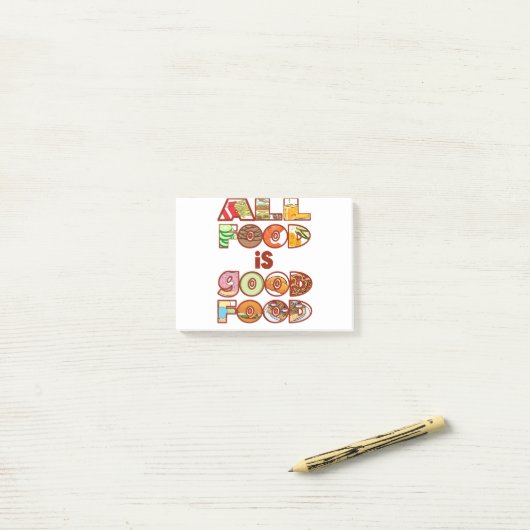 Al het eten is goed eten! Intuïtieve voeding - lic Post-it® Notes (Op bureau)