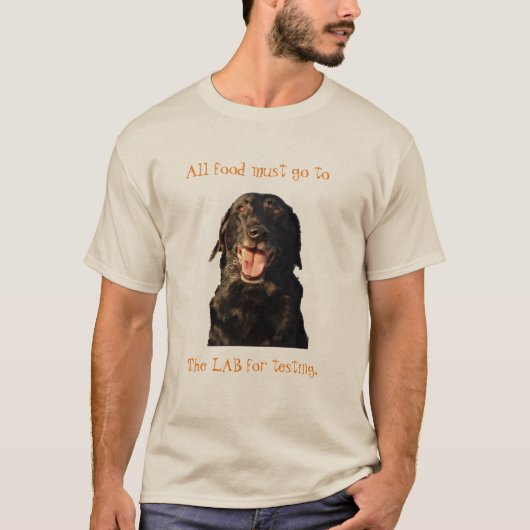 Al het eten moet naar het Lab Tee shirt gaan (Voorkant)