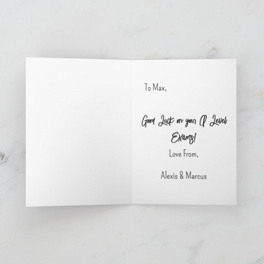 al het geluk universum Succes examens GCSE SAT Kaart (Binnen)