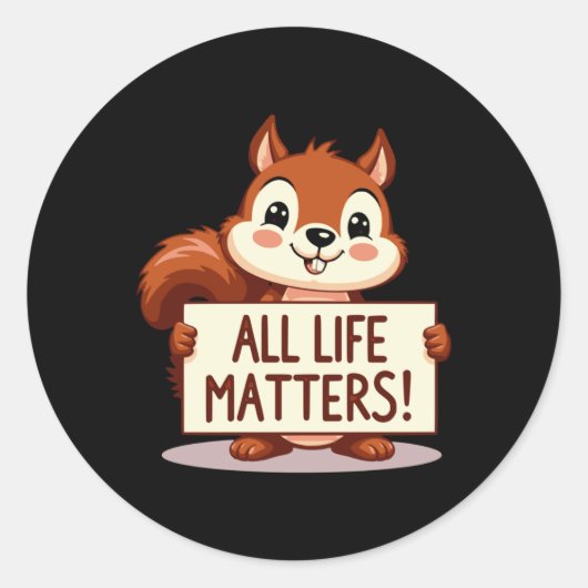 Al het leven S! Schattigee eekhoorn Sticker (Voorkant)