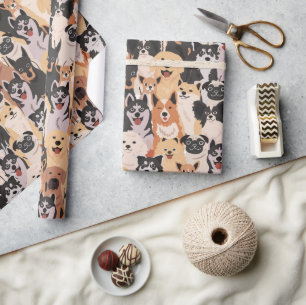 Al het omslagpapier voor honden cadeaupapier
