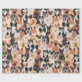 Al het omslagpapier voor honden cadeaupapier (Vlak)