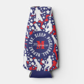 Al het patroon met de naam van de pekelbal [USA] Flesjeskoeler (Voorkant)