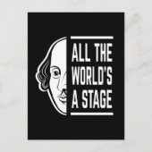 Al het podium van de wereld Thespian Shakespeare c Briefkaart (Voorkant)