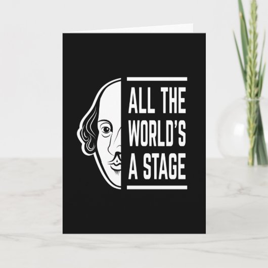 Al het podium van de wereld Thespian Shakespeare c Kaart (Voorkant)