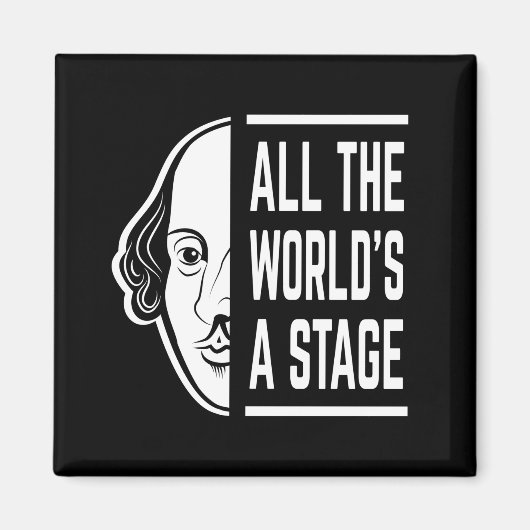 Al het podium van de wereld Thespian Shakespeare c Magneet (Voorkant)