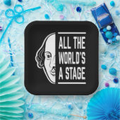 Al het podium van de wereld Thespian Shakespeare c Papieren Bordje (Feest)