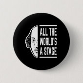 Al het podium van de wereld Thespian Shakespeare c Ronde Button 5,7 Cm (Voorkant)