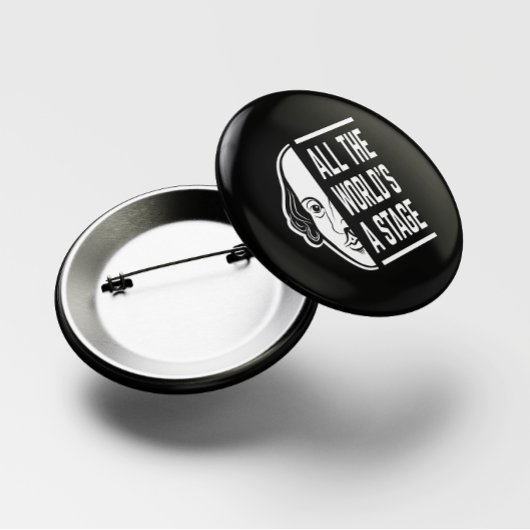 Al het podium van de wereld Thespian Shakespeare c Ronde Button 5,7 Cm