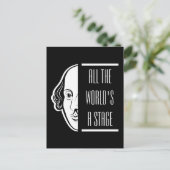 Al het podium van Shakespeare citeert de theater Briefkaart (Staand voorkant)