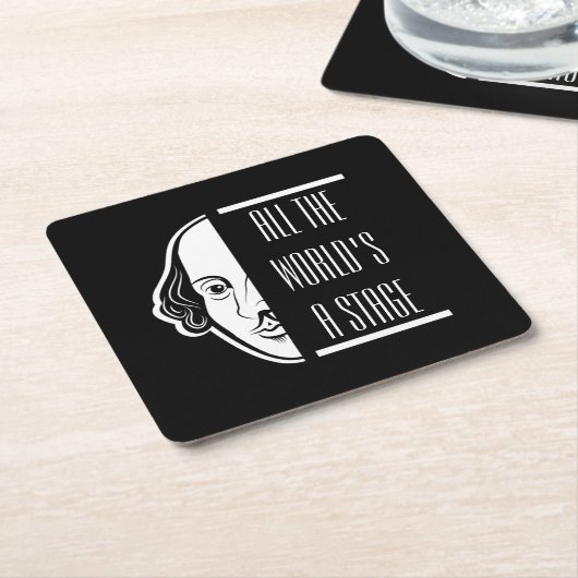 Al het podium van Shakespeare citeert de theater Kartonnen Onderzetters (Schuin)