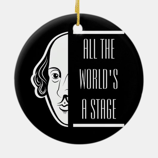 Al het podium van Shakespeare citeert de theater Keramisch Ornament (Achterkant)