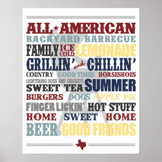Al het Poster Barbecue Typografie (Voorkant)