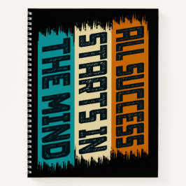 Al het succes begint in de geest notitieboek