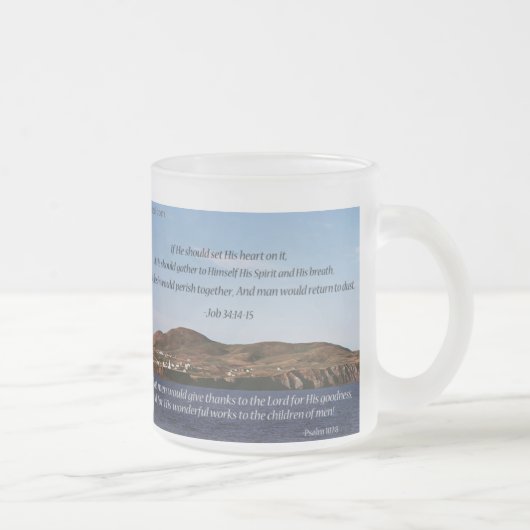 Al het vlees zou vergaan! matglas koffiemok (Rechts)