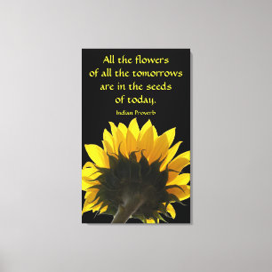 Al het zonnebloemcanvas van de bloemen canvas afdruk
