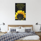 Al het zonnebloemcanvas van de bloemen canvas afdruk (Insitu (Slaapkamer))