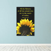 Al het zonnebloemcanvas van de bloemen canvas afdruk (Insitu (Houten vloer))