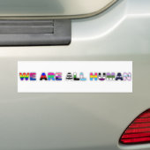 Al Human White Bumpersticker (Op auto)