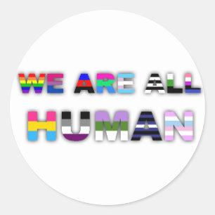 Al Human White Ronde Sticker