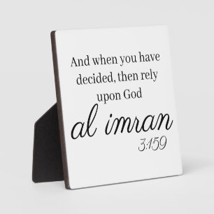 Al Imran 3:159 Quran Verse Sign Fotoplaat